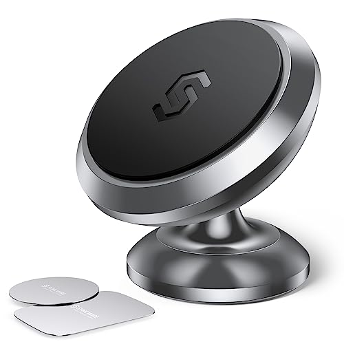 SYNCWIRE Magnetic Car Phone Holder for Dashboard, 360° Adjustable Strong Magnets Cell Phone Car Mount Compatible with iPhone, Samsung, Android - Gray - color: Gray