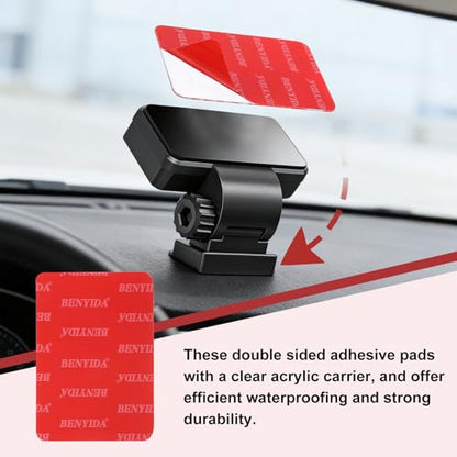 20 Pcs Double Sided Adhesive Pads, 2.4 x 3.07 Inch Dash Cam Sticky Pads Self-Adhesive Square Mounting Foam Tape Waterproof & Heat Resistant for Car Walls Picture Home Decor, Red - size: 2.4 x 3.07 Inch