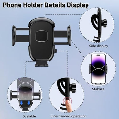 Car Phone Holder for Dodge Ram 1500 2500 3500 2013-2018, Fits iPhone Android and All Smartphones 4.7-7 Inches, Dashboard Mount, Easy Install, Black - size: Ram 1500 2500 3500 2013-2018
