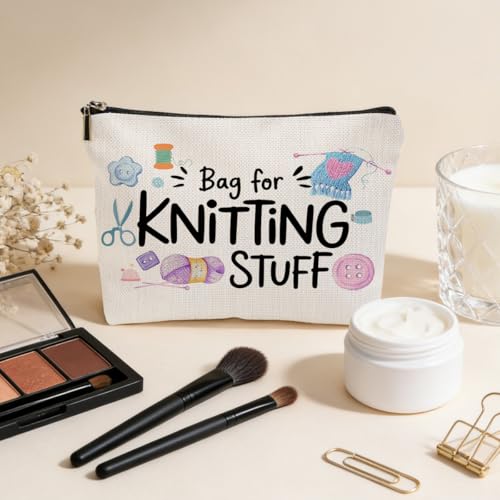 Crochet Gifts Makeup Bag, Knitting Gift Cosmetic Bags Travel Organizer Bag - color: Multicolor 0056