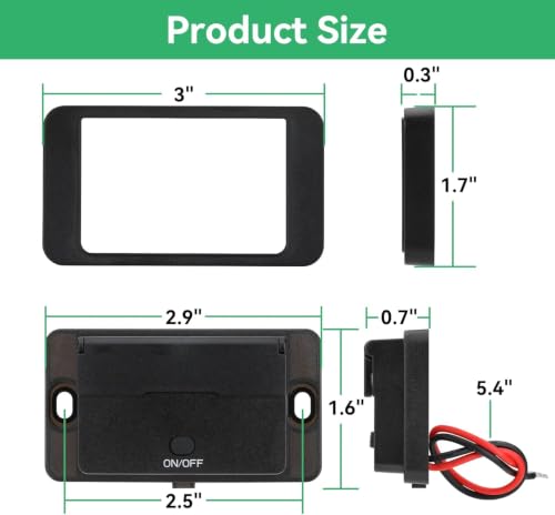 78W 12V USB Outlet, Dual PD 36W and Dual QC3.0, Voltmeter, Switch - size: Pack of 1 with 4 Port / 78W