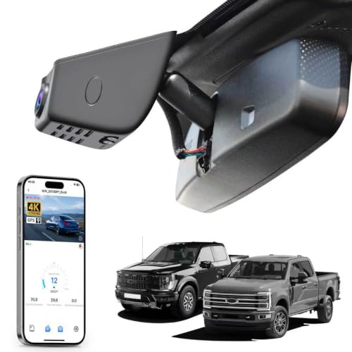 Mangoal 4K Dash Cam for Ford F150 2018-2026, F250 F350 F450 2020-2026 (A) - style: Model A Front only