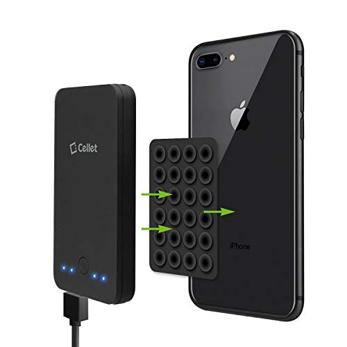 Cellet Multipurpose Mini Suction Cup Mat – 5 Pack | Strong 3M Adhesive | Dashboard, Phone, Battery Pack Holder | Compact 2.3" x 3.3" Grip Pads for Car, Home, & Travel