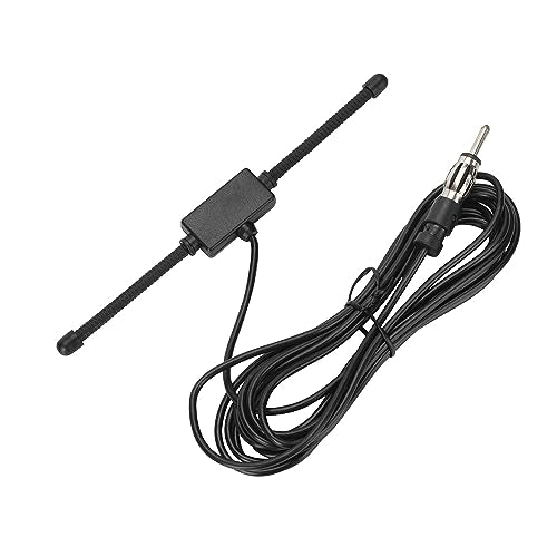 Universal Stereo Car Antenna AM FM Radio Antenna Car Adhesive Hidden Patch Antenna Truck Car Radio Antenna 10ft DIN Plug Connector - color: Universal Antenna