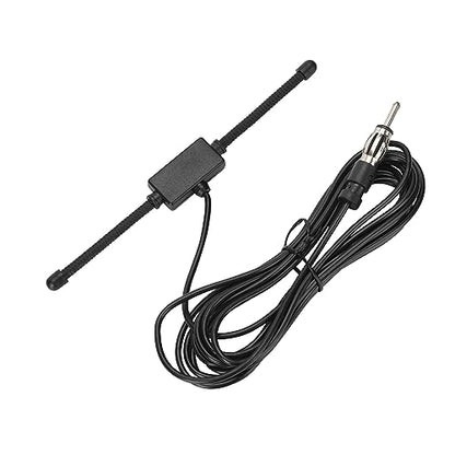 Universal Stereo Car Antenna AM FM Radio Antenna Car Adhesive Hidden Patch Antenna Truck Car Radio Antenna 10ft DIN Plug Connector - color: Universal Antenna