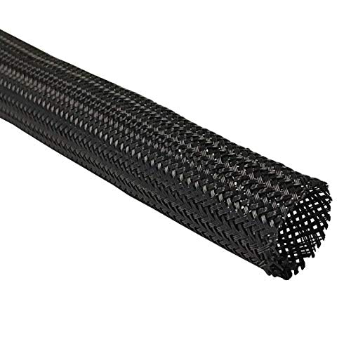 Techflex 1/4 Inch Flexo Clean Cut Braided Cable Sleeve - Black - 10 Feet - color: 10 Feet, size: 0.25 Inch