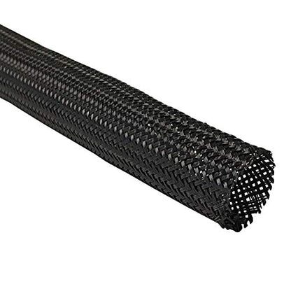 Techflex 1/4 Inch Flexo Clean Cut Braided Cable Sleeve - Black - 10 Feet - color: 10 Feet, size: 0.25 Inch