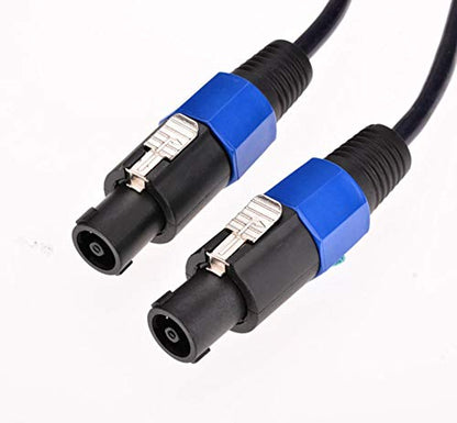 2 Pack 50 Feet Speakon to Speakon Cable 12 Gauge 2 Conductor Twist Lock - size: 50Ft