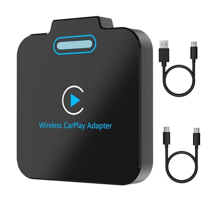 Wireless CarPlay Adapter for Apple - Convert Wired to Wireless, Plug & Play Dongle for iPhone & Factory Wired Cars - Fit Cars from 2016 and iOS 10+ - style: square