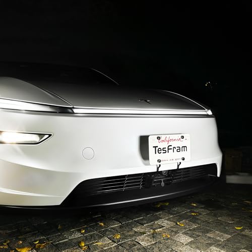 2026 Tesla Model Y Juniper Premium License Plate Holder - Unobstructed Camera Visibility - No Drill Front License Plate Bracket Mounting Kit with Anti Theft Features (ONLY Fit Model Y Premium) - size: 2026 Model Y Juniper Premium