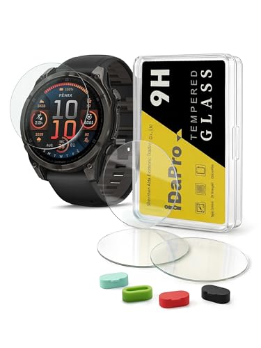 iDaPro Screen Protector for Garmin Fenix 8 AMOLED 47mm/Solar 47mm, 9H Glass - size: Fenix8-47mm