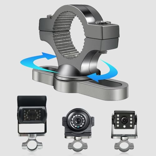 Vehicle Backup Camera Aluminum alloy 360Degree Rotative Mount Bracket holder For Truck Exterior Arm Side view Mirrior Camera Reverse Camera for SUV,RV,Trailer,Motercycle, bicycle Heavy Duty Trucks