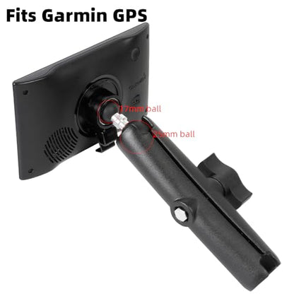 1" to 17mm (0.67") Ball Adapter with 5.9" Long Double Socket Arm, Compatible with RAM B Size Mounts, Fits Garmin GPS Mount and 17mm Swivel Ball Mounting Phone Holder - style: 1" to 17mm Ball Adapter with 5.9" Arm