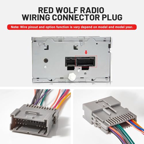 RED WOLF Car Stereo Radio Wiring Harness Connector Adapter Compatible with Select Buick CX Cadillac Escalade Pontiac Isuzu 2000-2010 Install Aftermarket CD Player Receiver