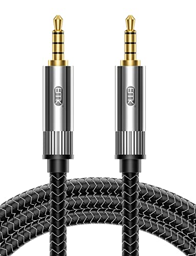 EMK 3.5mm 4-Pole TRRS Audio Cable with Mic, 1M, Male to Male, Compatible with Headphones, Laptops, Smartphones, Gaming, Video Calls - size: 3 Feet, style: 3.5mm TRRS Cable Male to Male