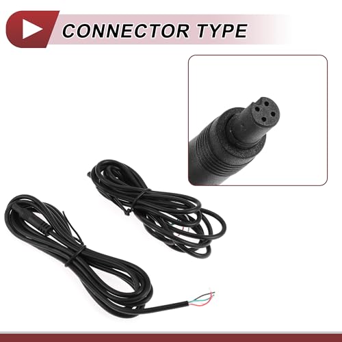 for Monitor and Backup Reverse Rear View Parking Camera Video Cable Extension Backup Camera 4Pin Female Video Cable 1.8m/5.91ft Black Plastic,Metal - size: 1.8m/5.91ft, style: 4Pin
