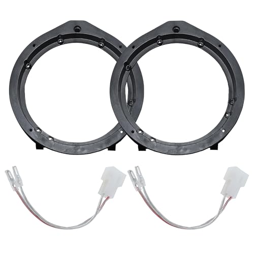 NuIth Car 6.5 Inch Speaker Adapter Bracket W/Wiring Harness Kit Select for 2006-2013 Honda Civic/Accord/CR-V/Acura 2007-2013 Aftermarket Front Rear Door Speaker Ring