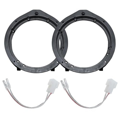 NuIth Car 6.5 Inch Speaker Adapter Bracket W/Wiring Harness Kit Select for 2006-2013 Honda Civic/Accord/CR-V/Acura 2007-2013 Aftermarket Front Rear Door Speaker Ring