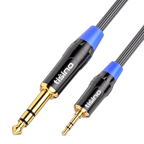 Tisino 1/4" to 1/8" Audio Cable, 3.5mm to 1/4" TRS Adapter Cable, 10FT/3m - size: 10 feet