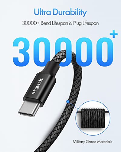 etguuds USB C to USB C Cable 6ft, 2-Pack 60W C to C Cable Fast Charging - color: Black, size: 6ft