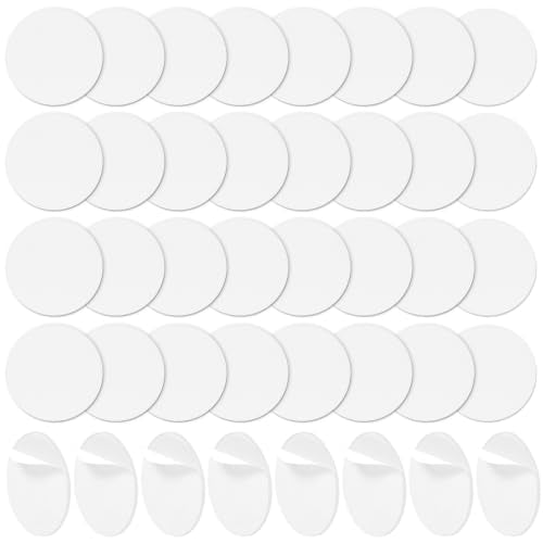 40 Pcs Double Sided Adhesive Pads 2"/50mm Round Heavy Duty Mounting Tape Clear Removable Dots for Car Phone Mounts Dashboard Dash Cam Base Home Office