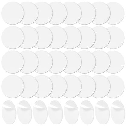 40 Pcs Double Sided Adhesive Pads 2"/50mm Round Heavy Duty Mounting Tape Clear Removable Dots for Car Phone Mounts Dashboard Dash Cam Base Home Office