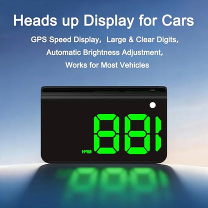 Heads up Display for Cars, Car HUD, GPS Speedometer,Head up Display for Car - color: Green