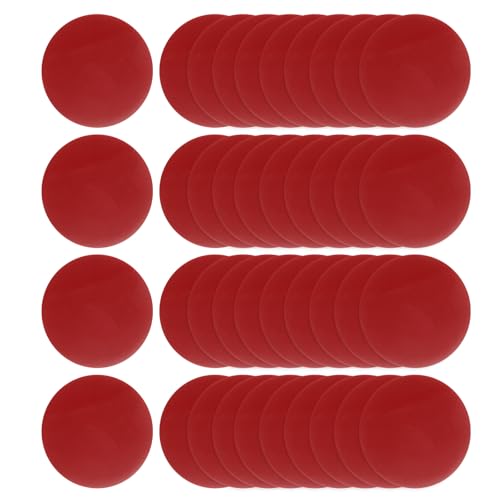 40 Pcs Double Sided Adhesive Pads, 1.38" Dia Dash Cam Sticky Pads Self-Adhesive Round Mounting Foam Tape Waterproof & Heat Resistant for Car Walls Picture Home Decor, Red - size: 1.38" Dia