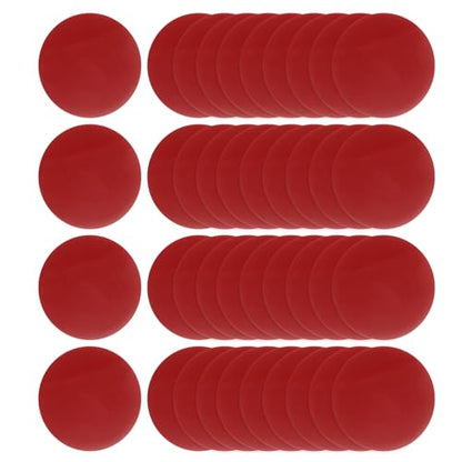 40 Pcs Double Sided Adhesive Pads, 1.38" Dia Dash Cam Sticky Pads Self-Adhesive Round Mounting Foam Tape Waterproof & Heat Resistant for Car Walls Picture Home Decor, Red - size: 1.38" Dia