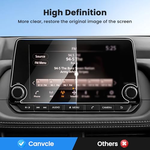 Canvcle 2PCS Screen Protector for 2021-2026 Nissan Rogue S SV/2019-2026 Altima/2020-2026 Sentra, 8 Inch Navigation Screen Tempered Glass Touchscreen Protector Navigation Screen Cover Protective Film - size: 2019-2026 Nissan Rogue/Altima/Sentra 8 Inch