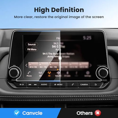 Canvcle 2PCS Screen Protector for 2021-2026 Nissan Rogue S SV/2019-2026 Altima/2020-2026 Sentra, 8 Inch Navigation Screen Tempered Glass Touchscreen Protector Navigation Screen Cover Protective Film - size: 2019-2026 Nissan Rogue/Altima/Sentra 8 Inch