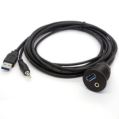 USB 3.0 Flush Mount Cable (2 Meter/6Ft) - size: 2 meter/6.6 Feet