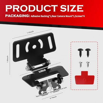Car Rear Camera Mount Kit,Sturdy Car Backup Camera Mount Rotates 180° for Fixing Cars Dash Cam & Rear View Cameras,Professional Rears Dash Cam Mounts for Windshield with Screws