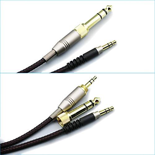 NewFantasia Replacement Audio Upgrade Cable Compatible with Audio-Technica ATH-M50xBT, ATH-AR3BTBK, ATH-SR50BT, ATH-ANC7B, ATH-ANC9, ATH-S700BT, ATH-SR5BTBK Headphones 1.5meters/4.9ft - size: 4.9 ft