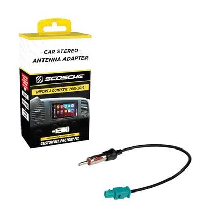 Scosche VWA3B Antenna Adapter for Aftermarket Car Stereo Compatible with Select 2001-19 Domestic and European Vehicles - Radio Antenna Adapter - See Vehicle Fit Guide in Images