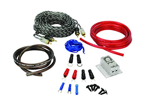 Scosche KDADCCSD Add-On Amplifier Install Wiring Kit - High Current Dual Car Amp Install Kit - Hybrid OFC Power/Ground Cable, Twisted Pair Audio Cables, Power Distribution Block and Wire Terminals