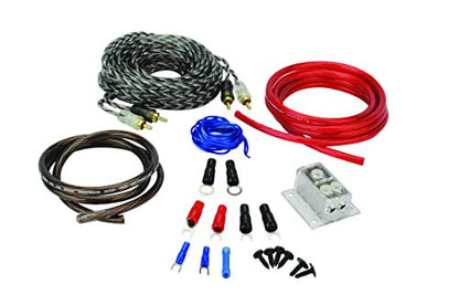 Scosche KDADCCSD Add-On Amplifier Install Wiring Kit - High Current Dual Car Amp Install Kit - Hybrid OFC Power/Ground Cable, Twisted Pair Audio Cables, Power Distribution Block and Wire Terminals