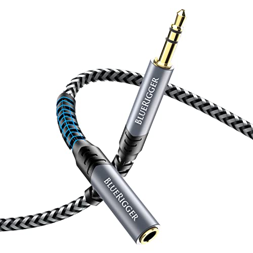 BlueRigger Headphone Extension Cable (25FT, 24K Gold Plated Jack, Hi-Fi Sound, 3.5mm Male to Female Stereo Audio Cable) – Aux Cord for iPod, Laptops, Smartphones, Speakers, Tablets, Home Car Stereo - size: 25FT