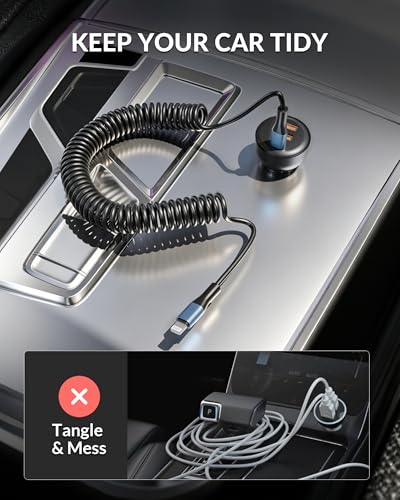 3-Port 70W Fast Car Charger for iPhone 14 13 12 11 Pro Max SE XR XS X 8 7 6 - color: Black