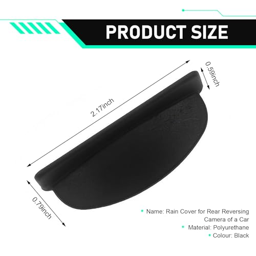 Car Backup Camera Rain Shield, Silicone Rear View Camera Anti-Rain Cover, Rainproof Protector for Enhanced Reverse Visibility, Universal for Cars, Trucks, SUVs (Black) - color: Black