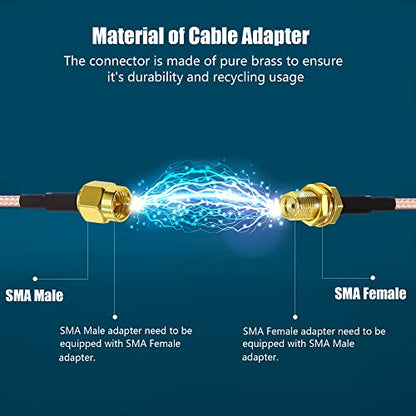 TUOLNK 2PCS SMA to MMCX Coax Cable, SMA Female to MMCX Male Right Angle 90 Degree Extension Coax Cable 4inch(10cm) Extender for Antenna, Radios - size: 4inch SMA Female