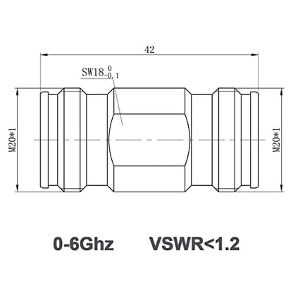 onelinkmore 4.3-10 Female to Female Adapter, Low PIM 4.3/10 Mini DIN Jack Barrel Coupler, RF Coaxial Connector Joiner for Extending 5G DAS Feeder Cables & Jumper Wires (50 Ohm, DC-6GHz) - size: 4.3/10 Mini DIN Female to Mini DIN Female
