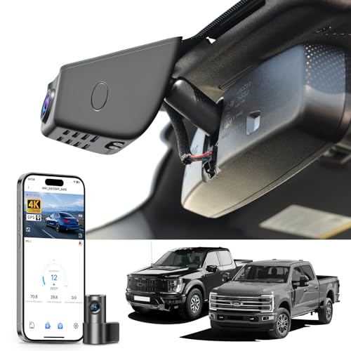 Mangoal Front 4K Rear 1080P Dash Cam for F150 2018-2026 F250-F450 2020-2026 - style: Model A Front and Rear