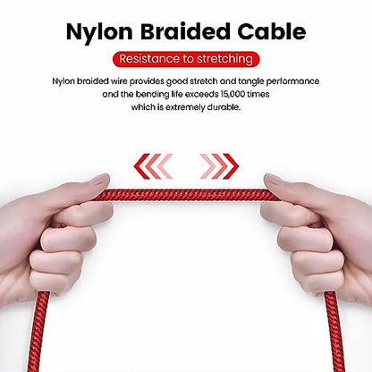 MOSWAG 6.6FT 3.5mm Male to Female Extension Cable with Microphone Stereo - color: Red, size: 6.6 ft