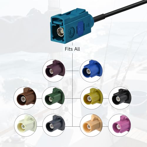 Yuslao Universal Car Stereo Radio Antenna Adapter Cable 6inch 15cm Fakra Z Female to DIN Socket Vehicle Antenna Extension Cable for Car Stereo Audio HD Radio Head Unit CD Media Player - color: Fakra Z Female to DIN Socket-6in/15cm