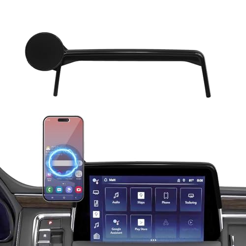 Car Phone Holder Compatible with Chevy Suburban Tahoe/GMC Yukon Accessories 10.2-inch Screen Fixed Clip, Magnet Cell Phone Mount Compatible with MagSafe 360° Rotation Phone Automobile Cradles - size: 21-24 Chevy Suburban / GMC Yukon