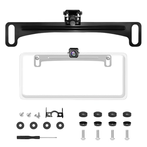 Car Rear View Camera License Plate Bracket, Rust-Resistant Auto Backup Camera License Plate Holder, Universal Licence Frame Dash Cam Mirror Cam Mount for Back Up Cameras