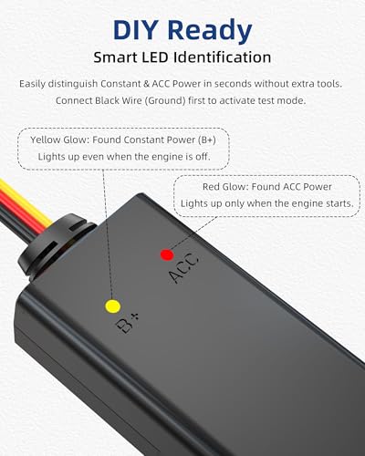 Dash Cam Hardwire Kit USB C – Acc Power Cable with 24H Parking Mode & Low Voltage Protection, Compatible with Redtiger, Wolfbox, Vanture, Viofo, TERUNSOUL and Most Dash Cameras, 4 Fuse Tap Sets