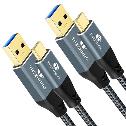 USB A to USB C Cable 1.6FT 2Pack, USB 3.1 USB 3.2 Gen2 10Gbps Data Transfer Cord for Samsung Galaxy/iPhone 15/MacBook Pro/iPad Pro - size: 1.6FT, style: 2 PACK USB A-C