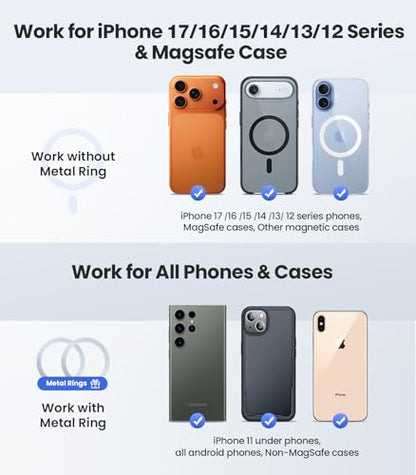 VICSEED Tesla Phone Mount【Strongest Magnet Power】 Foldable Hidden Tesla Phone Holder Fit for All Phones, Tesla Model 3/Y/Cybertruck Accessories, Tesla Model 3 Model Y for MagSafe Car Mount - Blue - color: Deep Blue